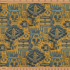 Upholstery Fabric Kilim Bohemian Boho Tribal Southwestern Turkish Rug by Yard