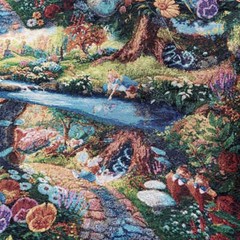 Forest Fairy Tale Jacquard Tapestry Upholstery Decorative Fabric for Sewing DIY