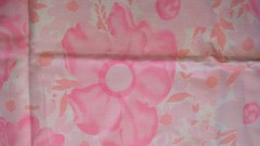 Bright Candy Pink Large Floral Cotton Blend Shirting Fabric 96″L x 46″W Pc