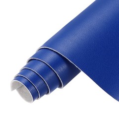 Faux Leather Sheets 12×36 Inch Solid PU Leather Fabric Dark Blue/White