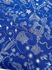 Ruby Tattoo Rowan Westminster Fibers Fabric Blue #PWDB027