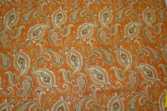 1 of 11 yds Mill Creek Fabric Paisley Victa Russet Drapery 54″ x 36″ BTY