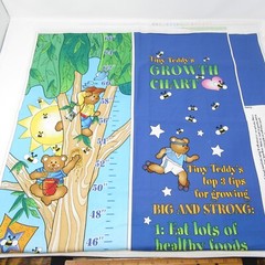 The Adventures of Tiny Teddy Growth Chart Cut and Sew Panel Possibilities Avlyn