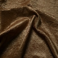 Bronze Crinkle Taffeta Fabric 58″ By The Yard Lightweight Airy Shimmer