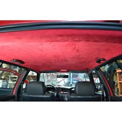 Suede Headliner Fabric with Foam Backing, Auto Suede Roof 96″ L × 60″ W Red