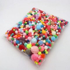 8-30mm Mixed Fluffy High Elasticity Soft Pompoms Home Furnishings Diy Hand-craft