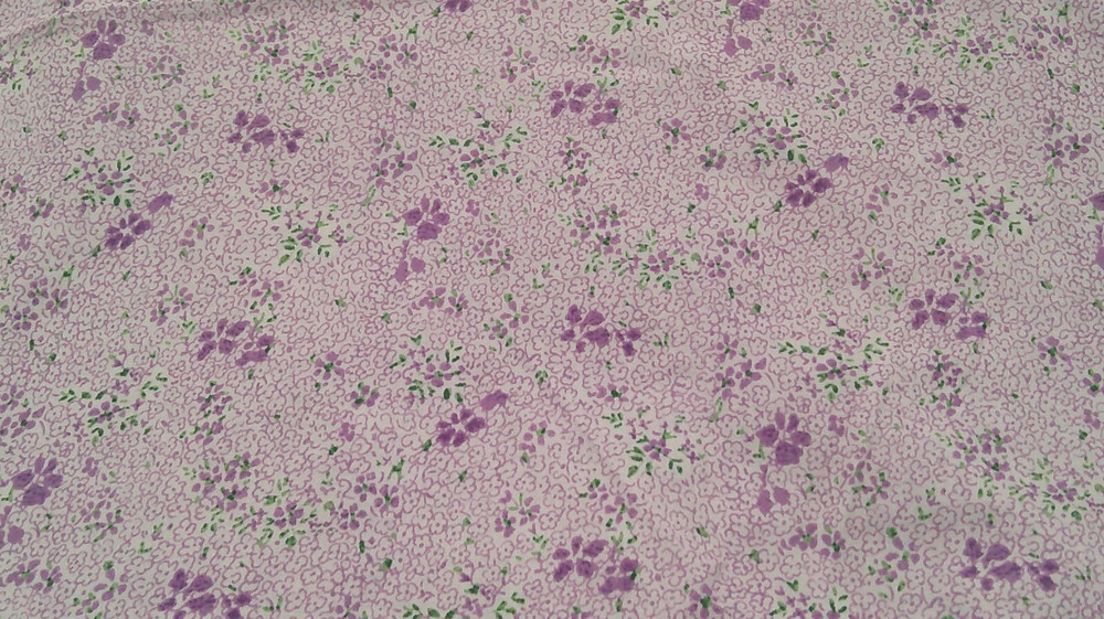 Fabric Joann Dark Purple Floral w/Small Purple Flowers as Backdrop 42″x36″ $4.49