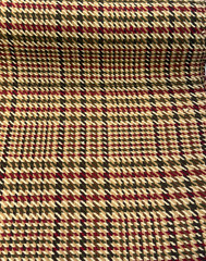 Laura & Kiran Glen Plaid Check Wine Camel Olive Fabric By The Yard