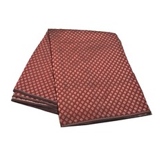 Sanskriti 1 Yard Art Silk Dark Red Woven Banarasi Dress Material Craft Fabric