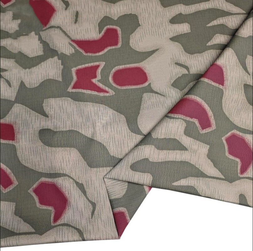 Camouflage Nylon Cotton Plaid Fabric Wear Resistant DIY Cloth 1.5M Width