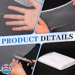 FSWCCK White Mesh Fabric, 62 x 59 Inch Soft Mesh Netting Slightly Stretchy fo