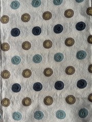Groundworks Ventana Dots Aqua Designer Fabric Remnant 24″x24″