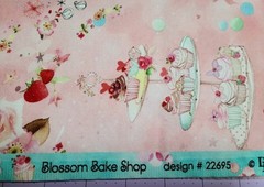Robert Kaufman Fabric Blossom Bake Shop 22695 Cakes on Light Pink 19″ x 43″
