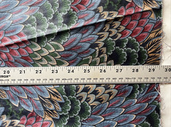 Vtg Stanley King Studio Soil & Stain Repeller Screen Print Floral Fabric 59×56″