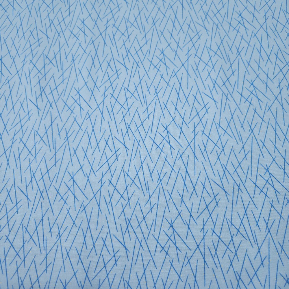 Classic Lines & Dots BTY Paintbrush Studio Blues and Tiny Cream Dots