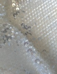 Sparkling Sequins Loaded With Clear Beads for Special Occasion Dress Fabric -BTY