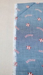 Houston Astros Chambray ~ Logo Pattern MLB Cotton Fabric 1/4 Yard 9” X 58”