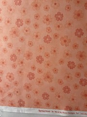 Cotton Fabric Cute Flower Salmon Pink Color By Moda 44”x 36” 591