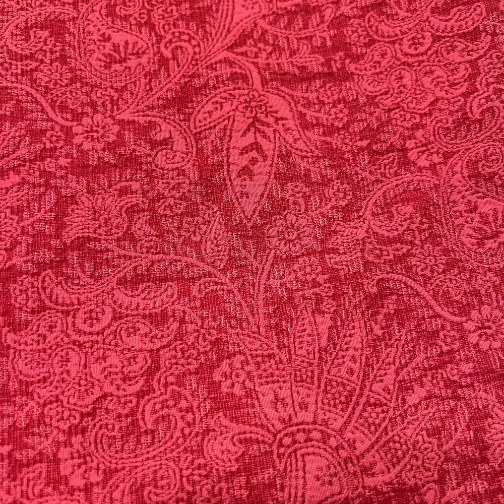 Fabric 2 Yards and 7 Inches Deep Pink Paisley Lace Look Slight Stretchy Pretty