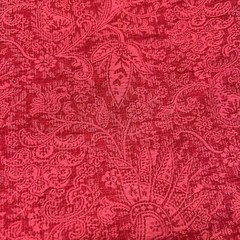 Fabric 2 Yards and 7 Inches Deep Pink Paisley Lace Look Slight Stretchy Pretty