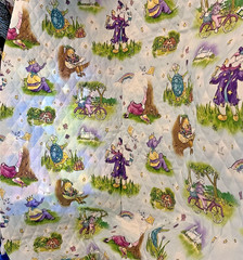 VTG “Birthday Owl & Talking Tree” by Flavia Weedn Pre Quilted Panel Crib Quilt