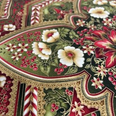 Robert Kaufman Holiday Flourish Medallion Cotton Quilting Fabric 1.8 Yd X 42″