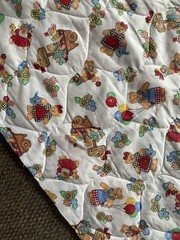 Fabric Cute Teddy bears Quilted Fabric By Spring Industries 44”x 35”