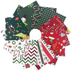 42Pcs Christmas Charm Pack Fabric Squares 5×5 Inch Pre-Cut Quilting Bundle