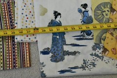 Lot, Novelty Prints Cotton Pieces & Scraps, 3 Pounds & 3 Oz, S136