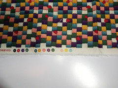 Hi-Fashion Fabrics-23″ Length x 36″ Wide-Squares-Vintage-100% Cotton-NEW