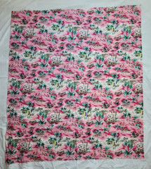 Pink Tropical Island Beach Fabric Palm Tree Hawaii Cabana Sailboat Green 57×64