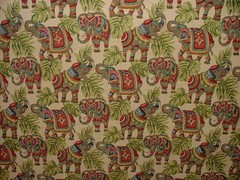 Elephant Tapestry Upholstery Fabric Curtains Cushions Throws Craft Footstool Use
