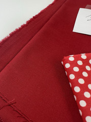 Assorted 3 Pieces of Fabric Red Polka Dots and Green Checked 3 1/2 Yards Total