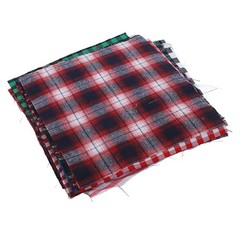 20pcs Plaid Fabric Rich Bright Colors Soft Breathable For DIY Projects Cotton Fa