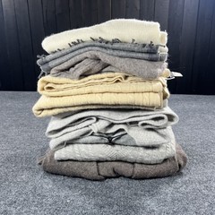 100% Cashmere Sweaters Scarf Lot of 9 Flawed Bundle Crafters Cutters Fabric DIY