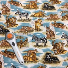 Safari Animals Hi-Fashion Fabrics Cotton By The Half Yard