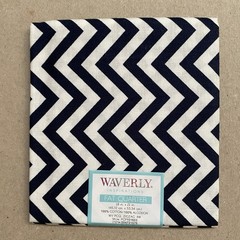 Black White Zig Zag Chevron Waverly Inspirations 100% Cotton Fat Quarter 18×21