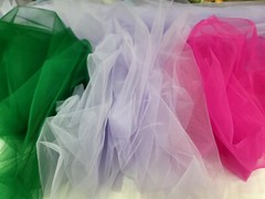 Hot Pink TULLE Netting STRETCH ON THE WIDTH FASHION FABRIC SOLD BY THE YARD