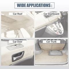 Beige Car Ceiling Fabric Repair Kit Headliner Material with Foam Backing 79″X59″