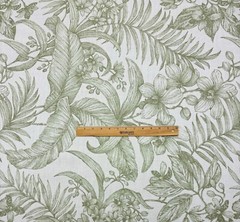 BALLARD DESIGNS LISELLE GREEN LEAF SUNBRELLA PERFORMANCE FABRIC BY YARD 54″W
