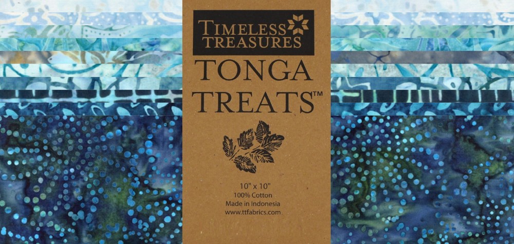 Timeless Treasures Tonga Treats – JUNIPER – (42) 10″ Batik Fabric Squares