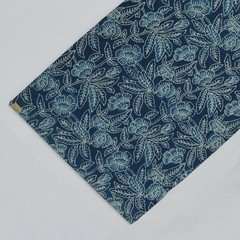 By The Yard Indian Hand Block Indigo Print Pure Cotton Running Craft Blue Fabric