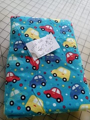 Little CarsFabric .. please see photos for sizes.60″ X 40 Inches