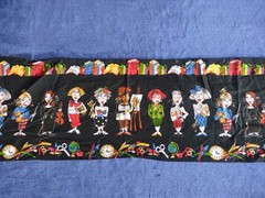 RARE OOP 2005 Loralie Harris Cool School Panel + Border Stripe