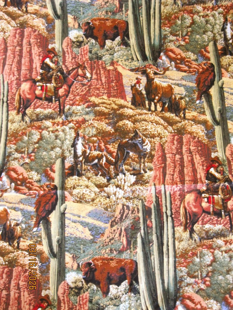 Scenic Landscape cactus, animals, cowboys over 5 yards