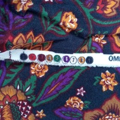 Flannel Fabric–Jewel Tone Floral on Dark Navy Cotton, 58″ Wide x 2+ Yards