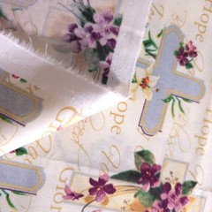 Religious Faith Crosses Cotton Fabric 44″x36″ Precut Yard Inspirational