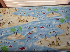Cotton Fabric Socks Monkey Sumer Island By Moda 44”x 32”102