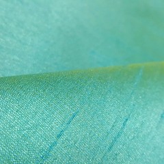 15 YARD LOT TURQUOISE YELLOW FAUX SILK DUPIONI FABRIC TWO TONE IRREDESCENT 58″