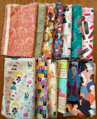 Lot cotton quilting fabric – Girl/Woman Power 6 yards